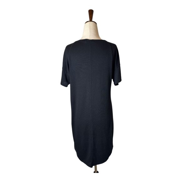Rag & Bone Jean Dress Women Small Black Short Sleeve V Neck Tee Dress Mini Goth - Picture 3 of 10